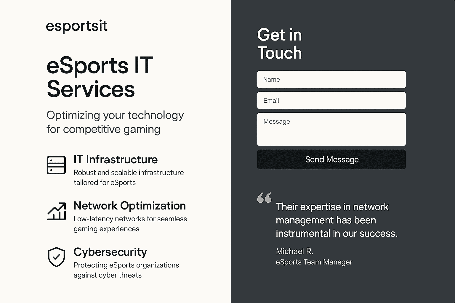 esportsit.com website mockup